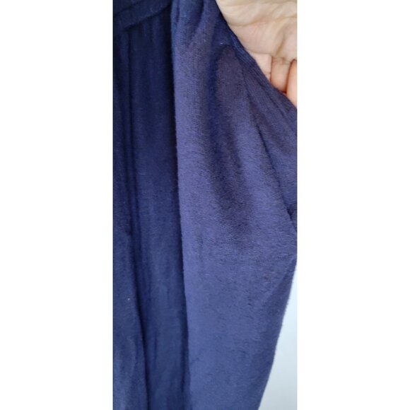 Lane Bryant Navy Blue 3/4 Sleeve Crew Neck Drawstring Waist Jumpsuit 14/16 - Picture 6 of 13